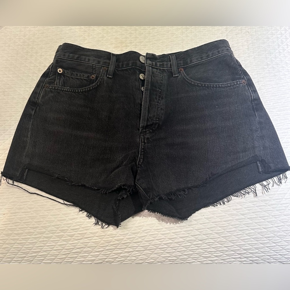 Agolde Black Jean Shorts